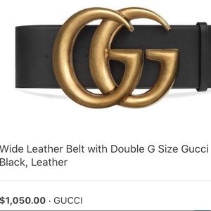 Gucci thick leather belt